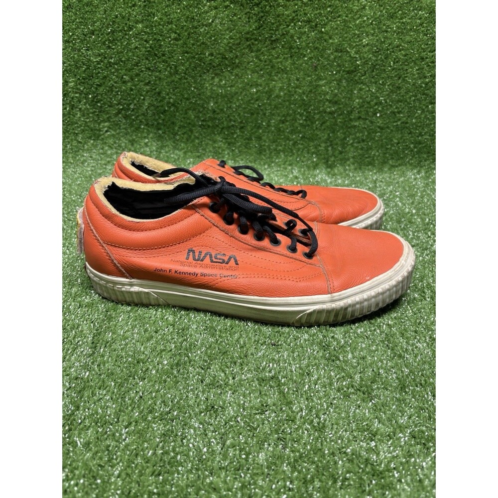 NASA x Vans Old Skool Space Voyager Orange American Flag Patch Skate Size 11.5